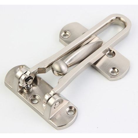 2-Pack Security Door Restrictor, Steel Window Guard, Entry Door Lock, Chainless Locking Latch for Windows and Doors, Prevents Break-In (1/5)
