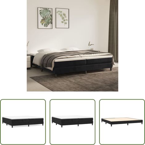 vidaXL Schlafeinrichtung -  Boxspringbettgestell Schwarz 200x200 cm Samt (1/5)