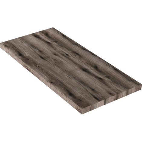 Estante de baño para lavabo sobre encimera 100x46x3,8 cm wengué - Metz - Mensola e lavabo tondo