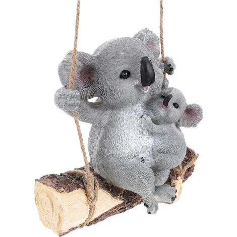 Koala Figur aus Kunstharz für Ten Garten Lebensecht