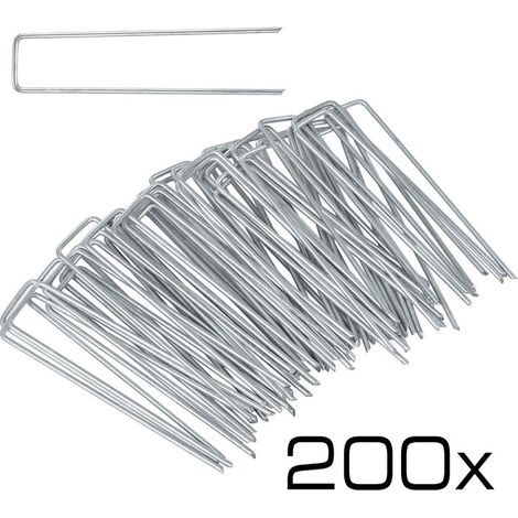 Hering Zelthering Erdanker 200 Stück Zeltnagel Erdnagel Unkrautvlies Gartenvlies