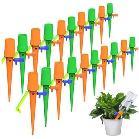 Drip Irrigation Kit - 20 Pieces - Anti-Tip Support - White (1/4)