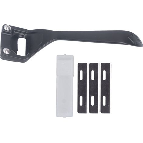 Cuchillo pelador de cuero, 3 hojas, robusto, de aleación (negro) (1/5)