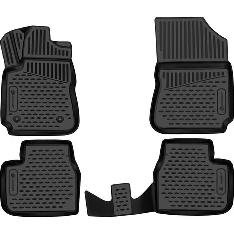 KIT TAPPETINI 3D COMPATIBILE CON CITROEN C4 Cactus, 2014-, SUV, (Europe), 4 pcs.  TAPPETINO IN GOMMA TPE  BORDO ALTO 3D ANTISCIVOLO IMPERMEABILE