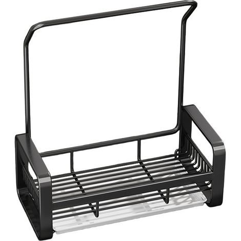1 Porte-éponge acier inoxydable,porte-serviettes,panneau amovible,rangement brosse,cuisine moderne (1/5)