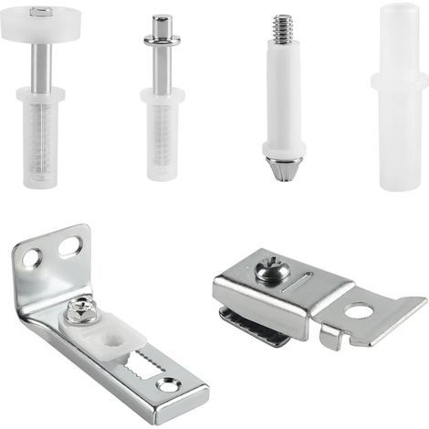 Kit de réparation de porte pliante en 6 pièces- comprenant des pièces de rechange pour la quincaillerie de porte pliante- telles que des pivots de 3/8 de pouce- des roulettes de guidage de 8 à 1 pouce (1/5)