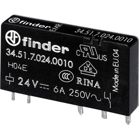 Relais Finder 34.51.7 48V DC 6A Kontakt AgNi