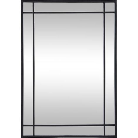 Specchio L.60 x H.86,5 cm in Metallo Nero Industriale - HISAE (1/5)
