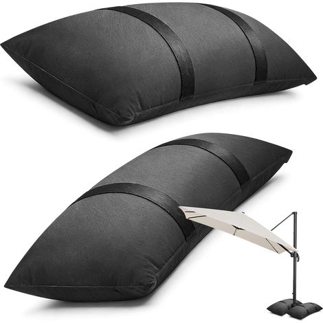 Lot de 2 sacs de sable à lester jusqu'à 70 x 25 cm - Remplissage de 20 kg  Poids de parasol pour extérieur, sacs de sable pour parasol, trampoline, meubles de jardin, poids (1/5)