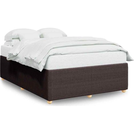 Maison Exclusive - Bettgestell ohne Matratze Dunkelbraun 160x200