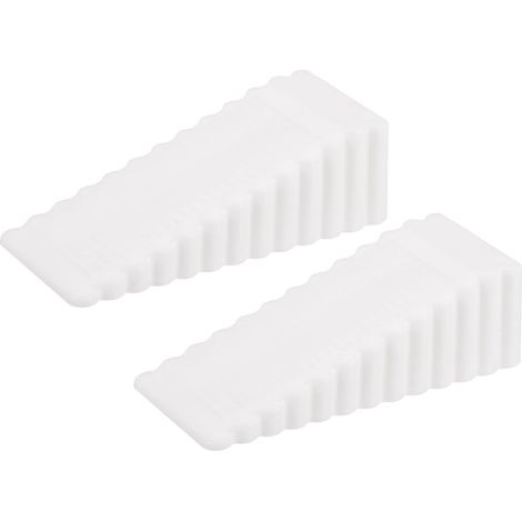 Cale Porte Sol Caoutchouc, 4 Pièces Antidérapante Bloc Arrêts de Portes Durables Butee de Portail Bloque Butoir de Porte Empilables pour Tous Types de Sols en Intérieur et Extérieur (1/5)