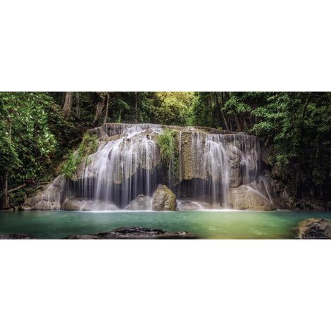 Jungle waterfall, photo murale intissée, 202 x 90 cm, 1 part (1/3)