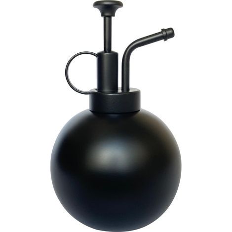 Flacon pulvérisateur en acier inoxydable pour plantes-Petit arrosoir-Outils de jardinage modernes pour plantes en pot d'intérieur-Arrosage et pulvérisation (noir mat, 0.5L) (1/5)
