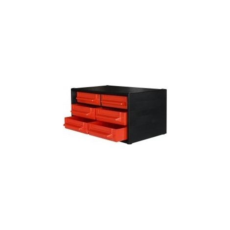 Outifrance – Casier de rangement 12 tiroirs en polypropylène – Dimensions 280 x 167 x 140 mm – Emboîtable et fixable au mur pour gain de place - rangement12 (1/3)