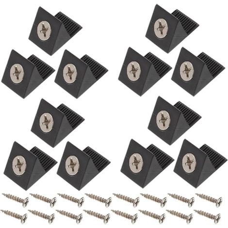 Cales d'angle à 45°, 100 unités, avec vis autotaraudeuses et support de renfort pour tiroirs (1/5)
