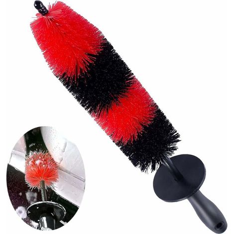 Brosse pour Jantes Brosse à Jante en Aluminium & laquées, 42cm Brosse de Nettoyage pour Roue en Alliage de Voiture et Moto, Brosse de Nettoyage pour Jantes (1/5)