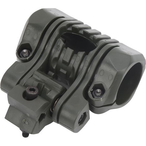 Casque lampe frontale support clip 25mm, porte-lampe torche portable, attache plastique pour casque (1/5)