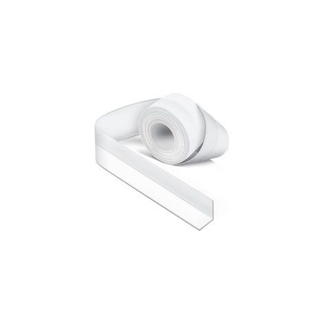 Joint Silicone Blanc Salle de Bain, Joint Salle de Baignoire, Ruban D'étanchéité, Anti-Moisissure et Imperméable, Ruban Adhésif doux Adapté à la Cuisine, les Toilettes, le Coin (1/5)