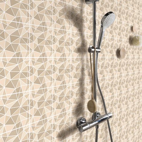 Sticker Mural Carrelage adhésif Cuisine Salle de Bain - 30 STICKERS CARRELAGES TERRAZZO ZORA - 30stickers10x10cm (1/5)