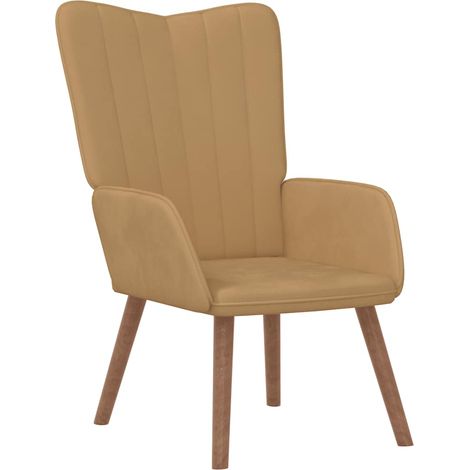 Relaxsessel Braun Samt vidaXL (1/5)