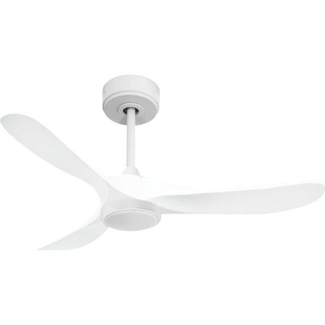 Ouray 2  de Klassfan - Ventilateur de plafond et destratificateur moteur DC Blanc avec lumière pales bois blanc 10 à 20 m² (1/4)