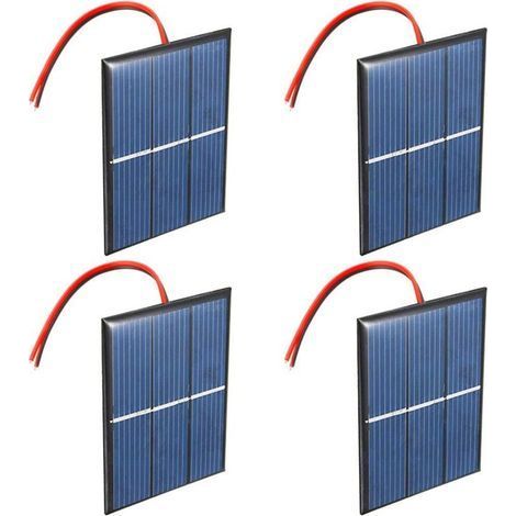 Set of 4pcs 1.5V 0.65W 60X80mm Micro Mini Solar Panel Cells for Solar Power Energy, Home DIY, Science Projects - Toys - Battery Charger (1/5)