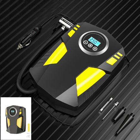 Gonfleur de voiture portable électrique avec affichage numérique pour pneus de moto et vélo 12 V (1/5)