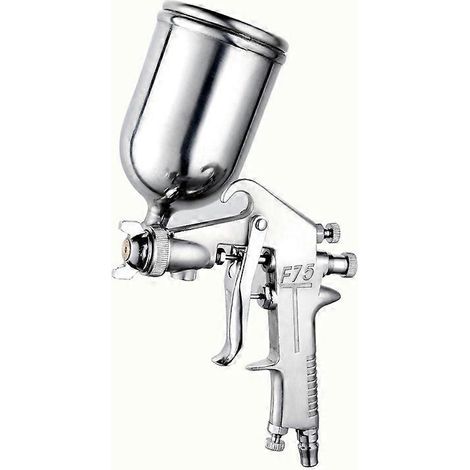 Pistolet à peinture F-75, pistolet à peinture pneumatique avec buse de 1,5 mm et godet supérieur de 400 ml, alimentation par gravité, pour la peinture automobile. (1/5)