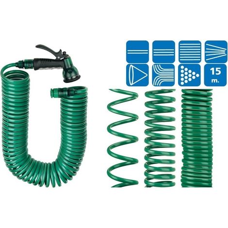 FPLUS manguera espiral c/pist.15mt. , Manguera en espiral con accesorios. (1/2)