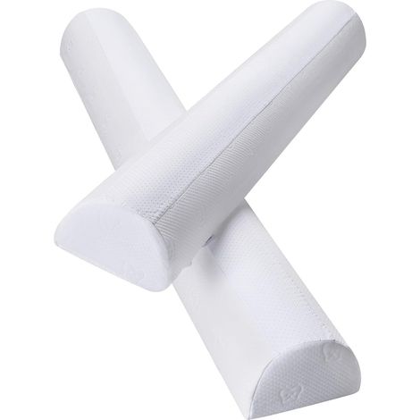 Boudin de Lit Enfant en Mousse Semi-Cylindrique, Barrière de Lit avec Housse Amovible Lavable, Protection Antidérapante pour Lit Simple, Double, Queen et King, 132 × 18 × 12 cm, Lot de 2 (1/5)