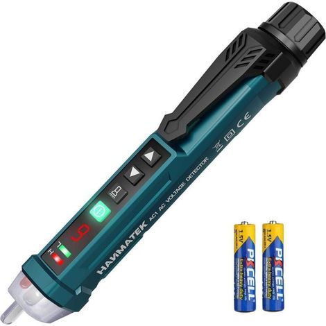 Non-contact voltage detector, adjustable sensitivity / LCD display / LED flashlight / dual range 12V/48V-1000V (1/5)