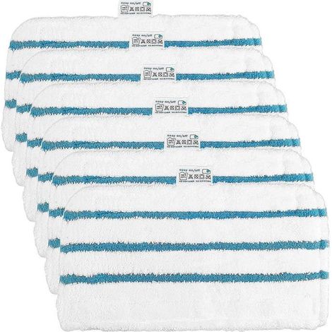 6 Remplacement Lingettes Reutilisables Microfibre pour BlackDecker Balai Vapeur Steam Mop FSM1600 FSMH1621 FSM1630 FSM16 SERPILLERE (1/4)