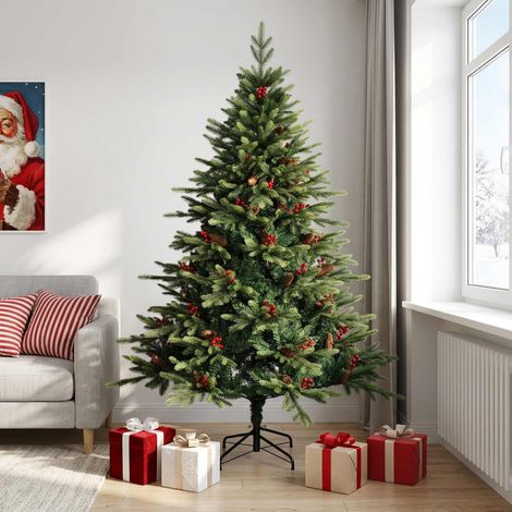 vidaXL Árbol de Navidad artificial con ramas articuladas 240 cm (1/5)