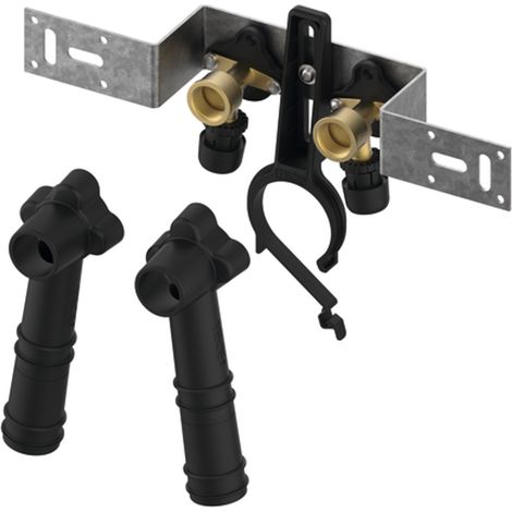 TECE TECElogo-Ax Montageeinheit 80 mm mit Wandscheibe Dimension 16 x Rp 1/2, Si-Bronze, HT-Bogenhalter, 8804003