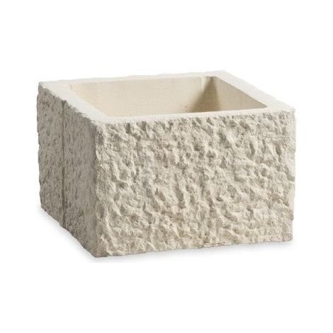 Pilar Ponferrada - aspecto de piedra natural para exteriores - 30 × 30 × 20 cm - Unidad - Champagne (1/5)