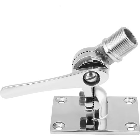 Supporto per base per antenna regolabile a doppio asse in acciaio inossidabile 316 per barche marine (1/5)