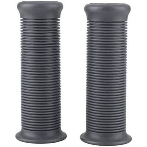PA Poignée Guidon Moto Universelle Vintage TPU 25mm 1 Pouce Paire Gris Foncé (1/4)