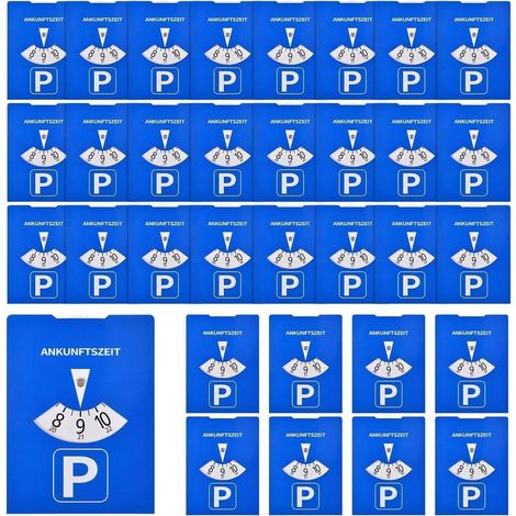 30x Parkscheibe 11x15cm Pappe Blau für PKW LKW Wohnmobil (1/5)