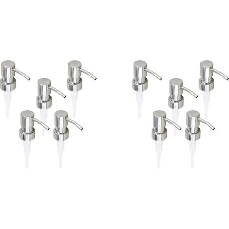[RM] 10 Pumpenköpfe aus Edelstahl, 28 Zähne, Metalldüsen für Seifen- und Lotionflaschen - AquaForge (1/5)