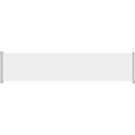 Patio Retractable Side Awning 140x600 cm Cream vidaXL