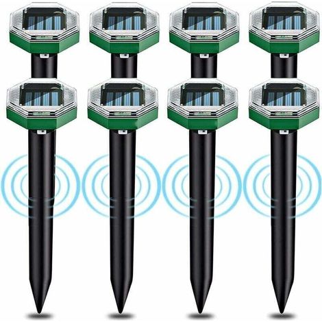 Repellente per talpe solare a ultrasuoni Tigrezy (8 unità), impermeabile IP65, adatto per giardini, patii e prati. (1/4)