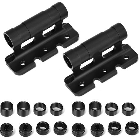 BEBUSINGOTO 2 piezas soportes de montaje para horquilla de bicicleta, soporte para bicicleta de coche, soporte para horquilla de bicicleta con 4 abrazaderas extraíbles para remolque o camión, transpo (1/5)