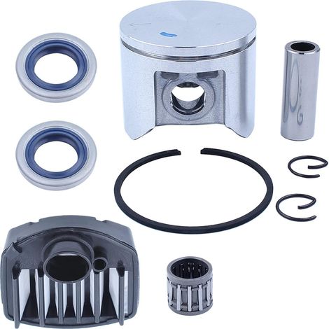 47 mm pour Husqvarna 357 359 357XP pour tronçonneuse 537 15 73-02 Kit piston filtre à air, Piston, Axe, Segment, Circlip, Roulement à aiguilles, Joint d'huile, Filtre à air (1/5)