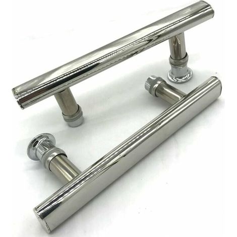 2x Poignée de porte de douche Chromé entraxe 145 mm (1/3)