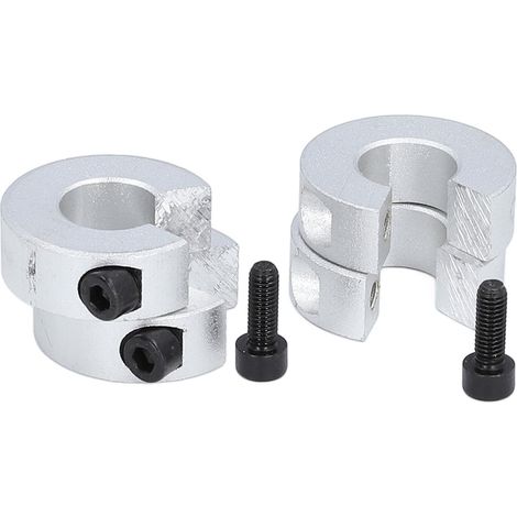 Lot de 4 bagues d'arrêt pour rail linéaire, en alliage d'aluminium, à fixer sur l'arbre. Diamètre intérieur : 16 mm, diamètre extérieur : 35 mm, épaisseur : 10 mm.