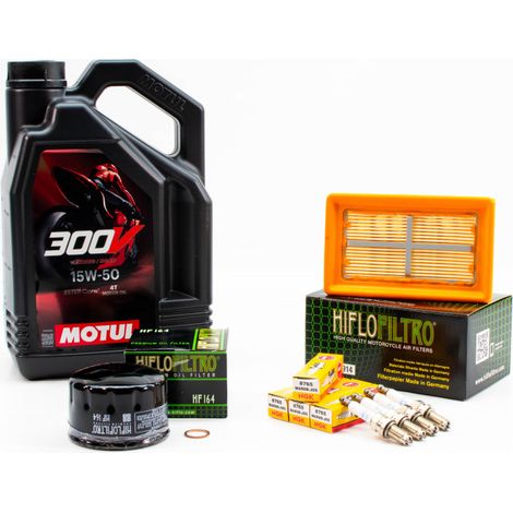Kit Révision Filtres Bougies pour BMW R 1200 RT ABS de 2010 à 2014 - MOTUL 300V ROAD RACING 15W50 4L