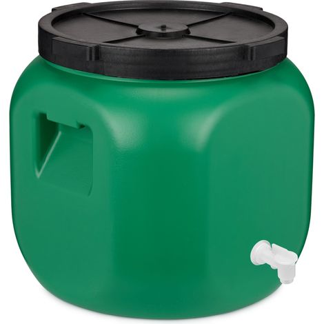 Garronda 40L Fût Plastique Alimentaire avec Robinet – Récupérateur d'Eau Sans BPA pour Eau, Fermentation, Croquettes, Choucroute GD-0142 (1/5)