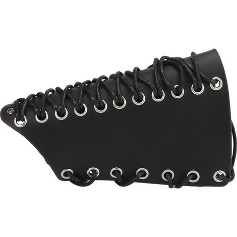 Protection de Bras d'Arc en Simili Cuir Résistant et Confortable pour le Tir à l'Arc - Noir (1/5)