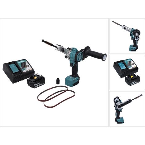 Lima de cinta sin cable Makita DBS 180 RF1 18 V 9 x 533 mm sin escobillas + 1x batería recargable 3,0 Ah + cargador