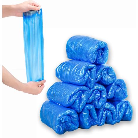 Manchon Bras - Protection Étanche Jetable en Plastique - Manchette Élastique - Bleu - 200 Pièces (1/5)